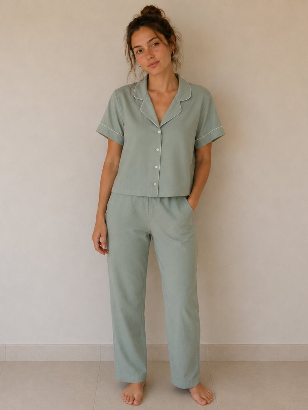 🆕 Jason Wu 2 piece sage pajamas Size Medium